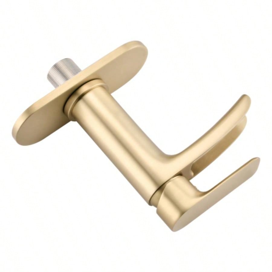 Waterfall Bathroom Faucet Single Handle Bathroom Sink Faucets 1 or 3 Hole Solid Vanity Faucet with Deck Plate Overflow Up Drain Brushed Nickel