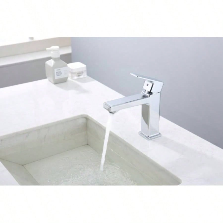 Single Hole Bathroom Faucet, Laundry Vanity Sink Faucet with Two 9/16 Hoses