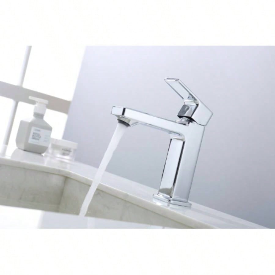 Single Hole Bathroom Faucet, Laundry Vanity Sink Faucet with Two 9/16 Hoses