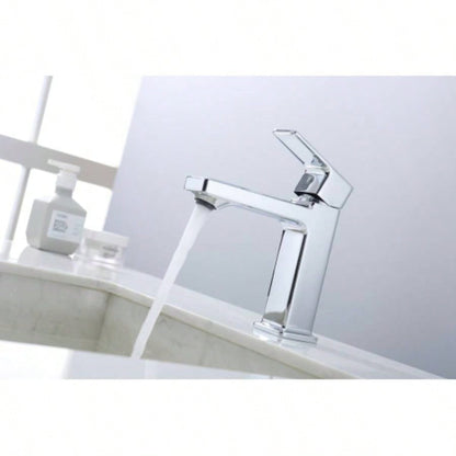 Single Hole Bathroom Faucet, Laundry Vanity Sink Faucet with Two 9/16 Hoses