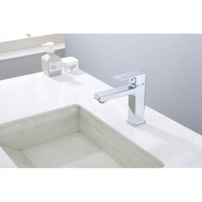 Single Hole Bathroom Faucet, Laundry Vanity Sink Faucet with Two 9/16 Hoses