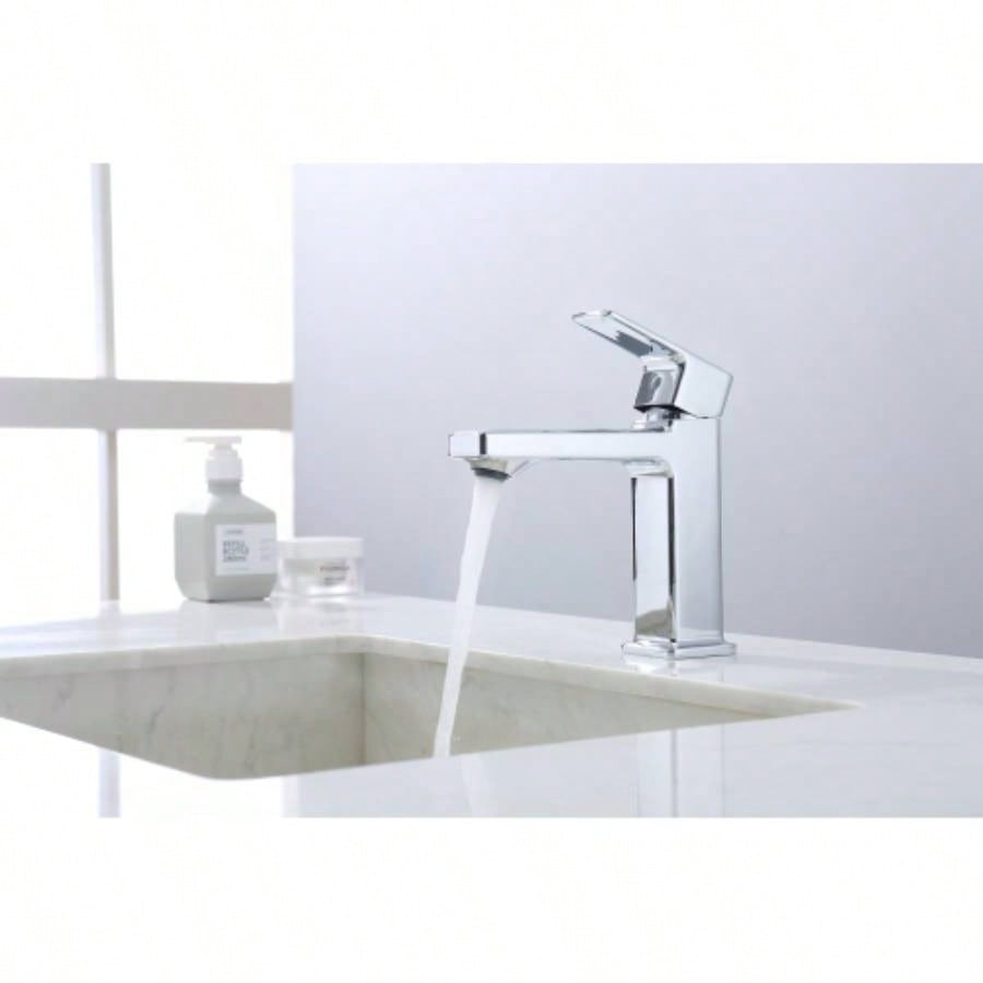 Single Hole Bathroom Faucet, Laundry Vanity Sink Faucet with Two 9/16 Hoses