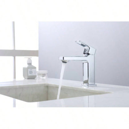 Single Hole Bathroom Faucet, Laundry Vanity Sink Faucet with Two 9/16 Hoses