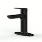 Brushed Nickel Single Handle Bathroom Faucet with Deck 1 or 3 Holes, Laundry Vanity Sink Faucet with Two 9/16 Hoses