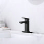Matte Black Single Handle Bathroom Faucet with Deck 1 or 3 Holes, Laundry Vanity Sink Faucet with Two 9/16 Hoses