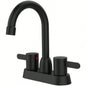 2 Handles Bathroom Sink Faucet, Matte Black Centerset RV Bathroom Faucets 3 Hole