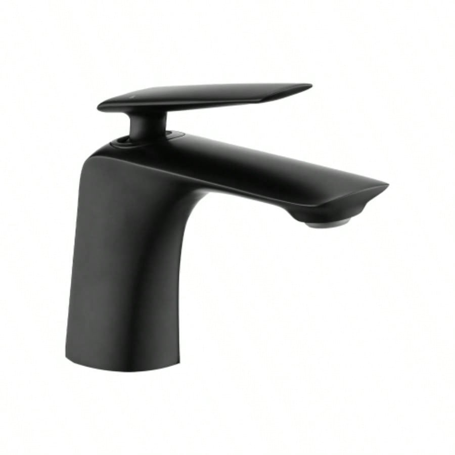 Single Hole Bathroom Sink Faucet with Up Drain and Supply Hose, Single Handle Bathroom faucet