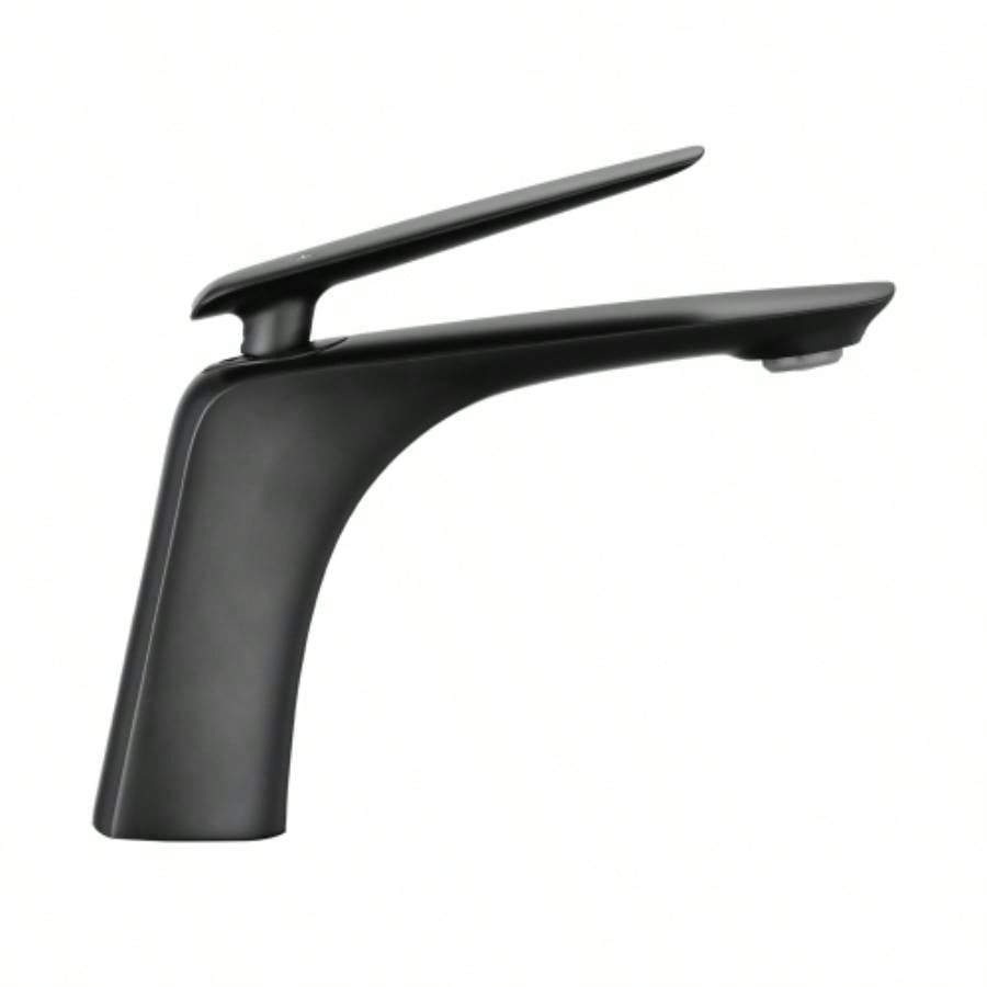 Single Hole Bathroom Sink Faucet with Up Drain and Supply Hose, Single Handle Bathroom faucet