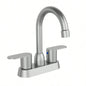 Bathroom Faucet Matte Black 2 - Handle Bathroom Sink Faucet 360 Degree High Swivel Spout Centerset 4 Inch Vanity Faucet RV Bathroom Faucet 2/3 Holes Lavatory Faucet