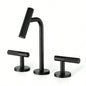 Two Handles Widespread 8 inch Bathroom Faucet Matte Black 3 Pieces Basin Faucets Lavatory Sink Faucet