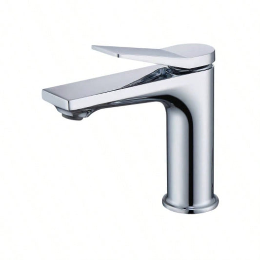 Single Hole Bathroom Faucet, Laundry Vanity Sink Faucet with Two 3/8 Hoses