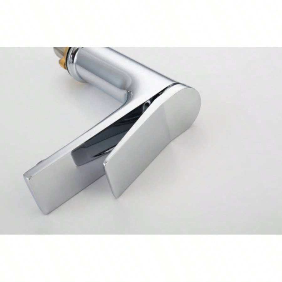 Single Hole Bathroom Faucet, Laundry Vanity Sink Faucet with Two 3/8 Hoses