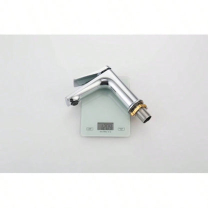 Single Hole Bathroom Faucet, Laundry Vanity Sink Faucet with Two 3/8 Hoses