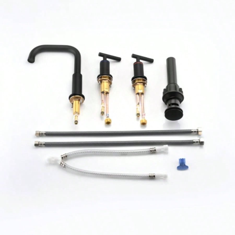 8 Inch Widespread Bathroom Sink Faucet with - Up Drain