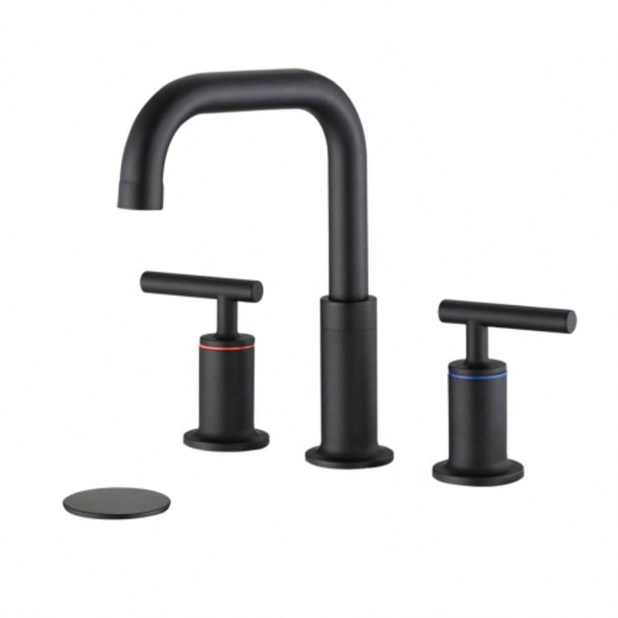 8 Inch Widespread Bathroom Sink Faucet with - Up Drain