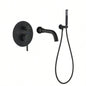 Matte Black Bathroom Tub filler Faucet Wall Mount Bathtub Faucet with Hand shower