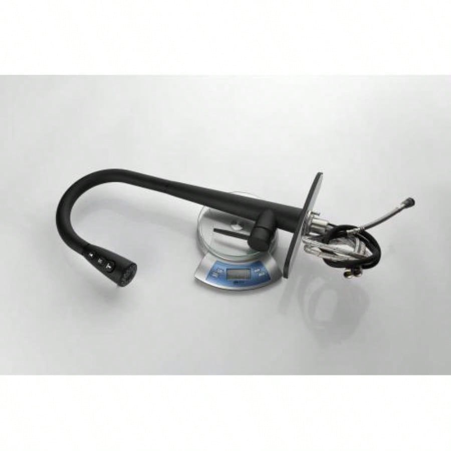 Kitchen Faucet with Pull Down Sprayer, High Single Handle Kitchen Sink Faucet with Deck Plate, Commercial Modern Stainless Steel Kitchen Faucets