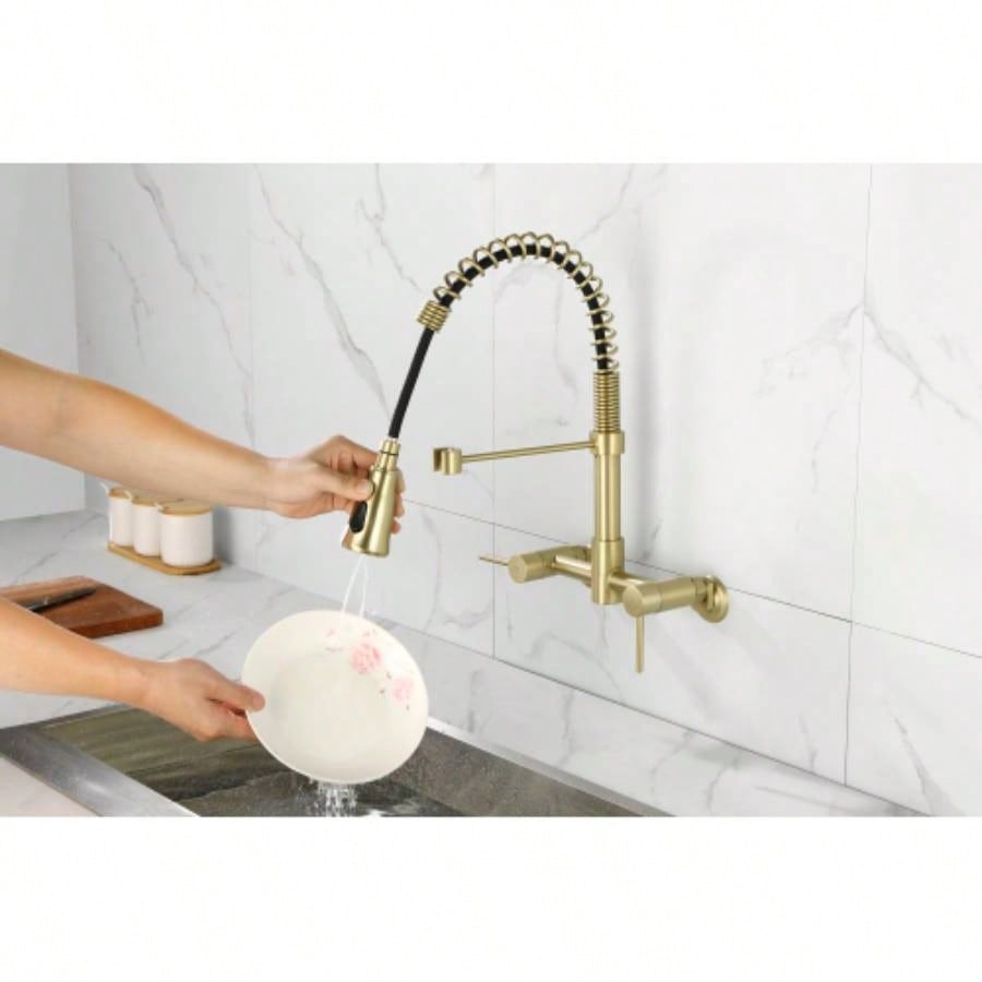 3 Functions Wall Mounted Bridge Kitchen Faucet