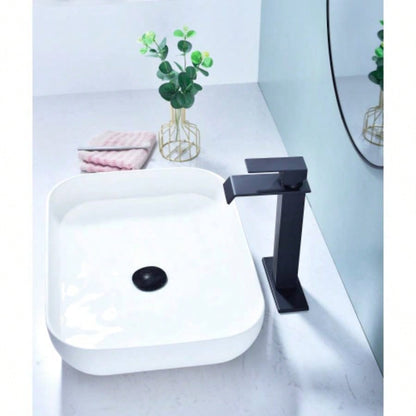 Waterfall Spout Bathroom Faucet, Single Handle Bathroom Vanity Sink Faucet