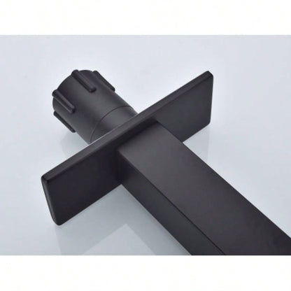 Waterfall Spout Bathroom Faucet, Single Handle Bathroom Vanity Sink Faucet