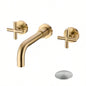 Wall Mounted Bathroom Sink Faucet with - Up Drain No Overflow