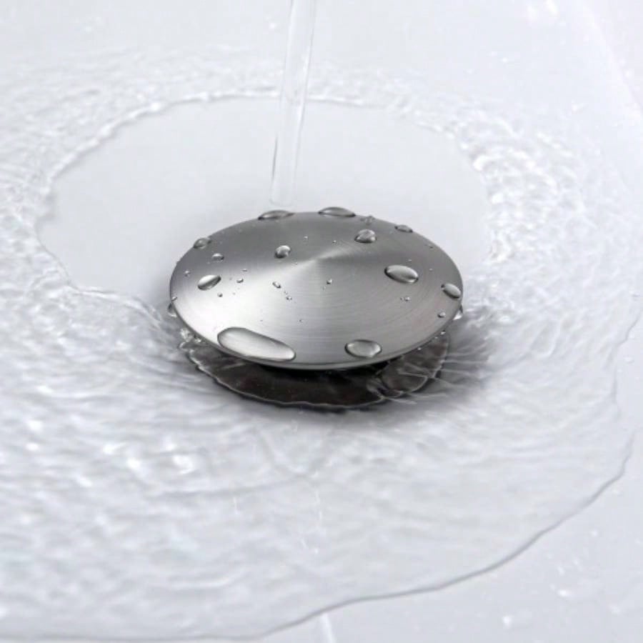 Wall Mounted Bathroom Sink Faucet with - Up Drain No Overflow
