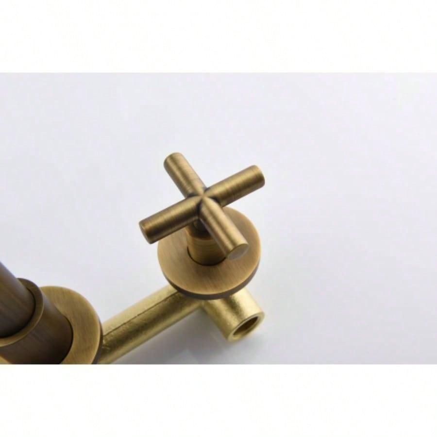 Wall Mounted Bathroom Sink Faucet with - Up Drain No Overflow