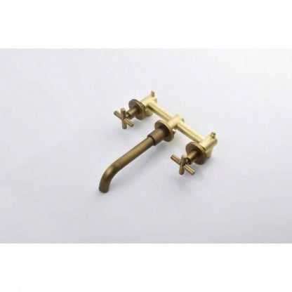 Wall Mounted Bathroom Sink Faucet with - Up Drain No Overflow