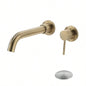 Wall Mounted Bathroom Sink Faucet with - Up Drain No Overflow