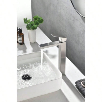 Single handle bathroom sink faucet, bathroom sink vanity faucet with supply hose