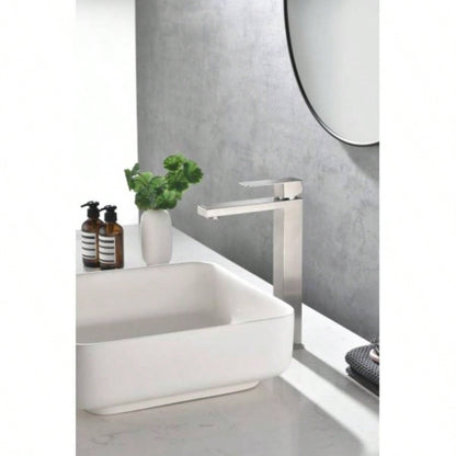 Single handle bathroom sink faucet, bathroom sink vanity faucet with supply hose
