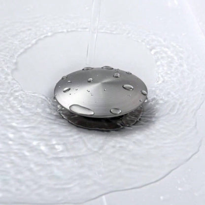Waterfall Spout Bathroom Sink Single Handle Faucet with - Up Drain No Overflow