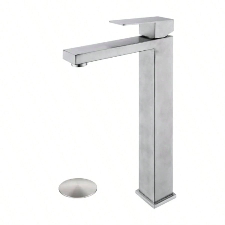 Bathroom Sink Single Handle Faucet with - Up Drain No Overflow
