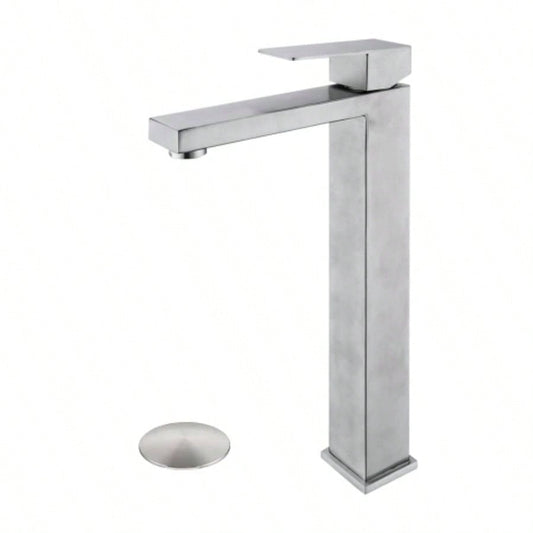 Bathroom Sink Single Handle Faucet with - Up Drain No Overflow