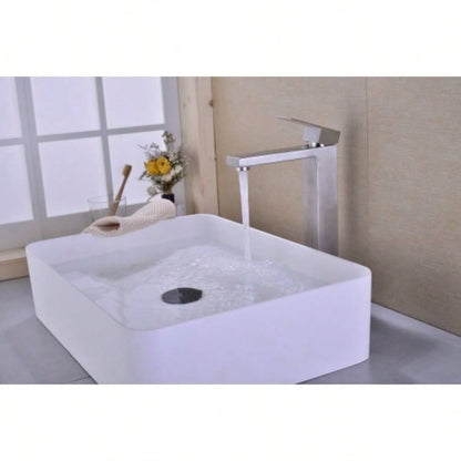 Bathroom Sink Single Handle Faucet with - Up Drain No Overflow