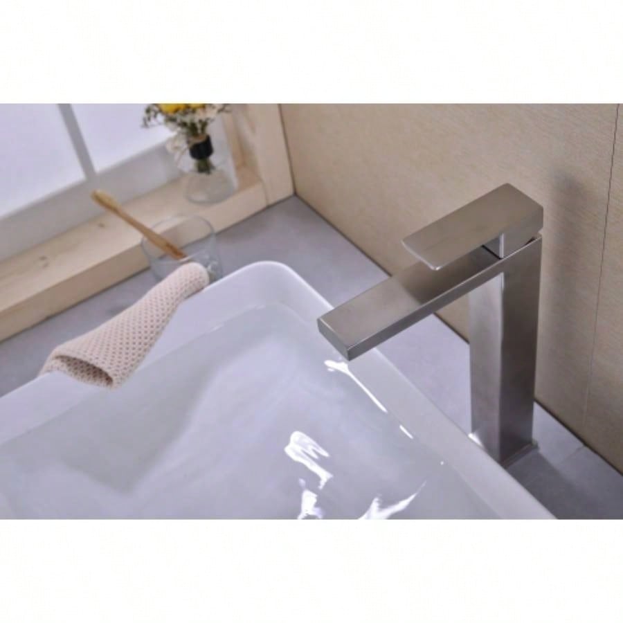 Bathroom Sink Single Handle Faucet with - Up Drain No Overflow