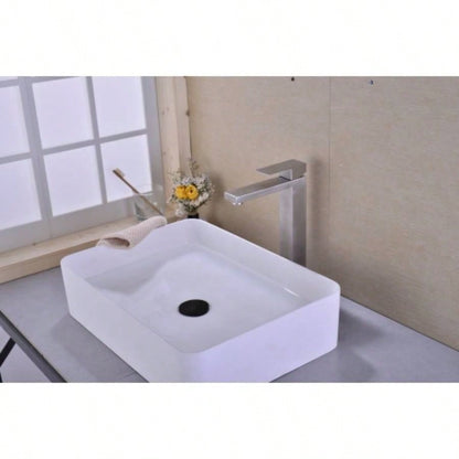 Bathroom Sink Single Handle Faucet with - Up Drain No Overflow