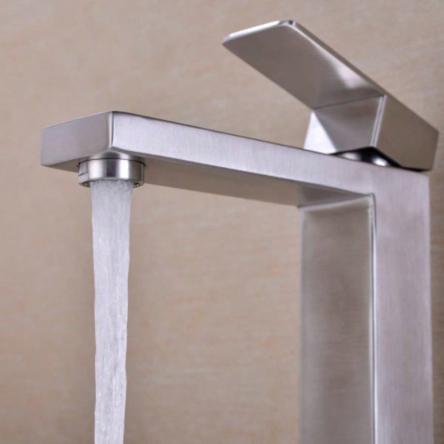 Bathroom Sink Single Handle Faucet with - Up Drain No Overflow