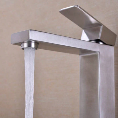 Bathroom Sink Single Handle Faucet with - Up Drain No Overflow