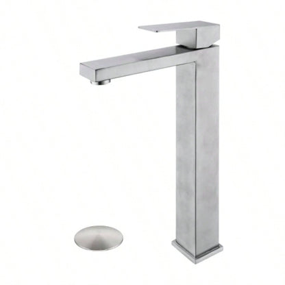 Bathroom Sink Single Handle Faucet with - Up Drain No Overflow