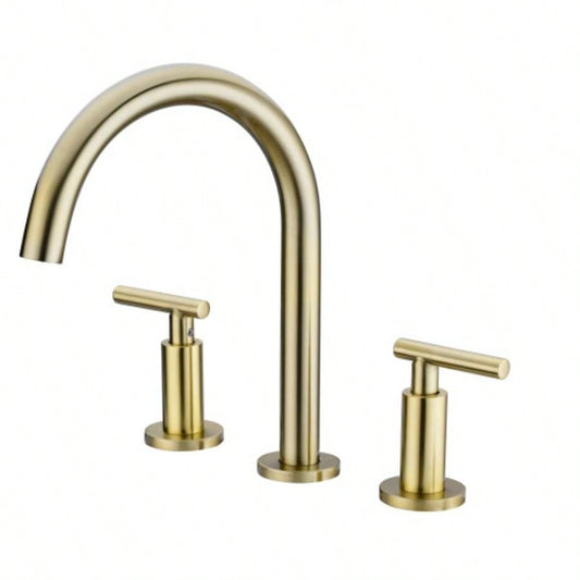 Two Handle High Widespread Bathroom Sink Faucet 3 Hole