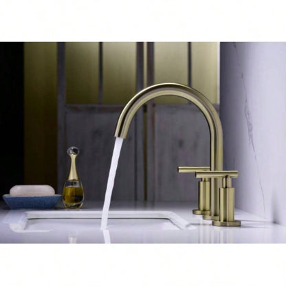 Two Handle High Widespread Bathroom Sink Faucet 3 Hole
