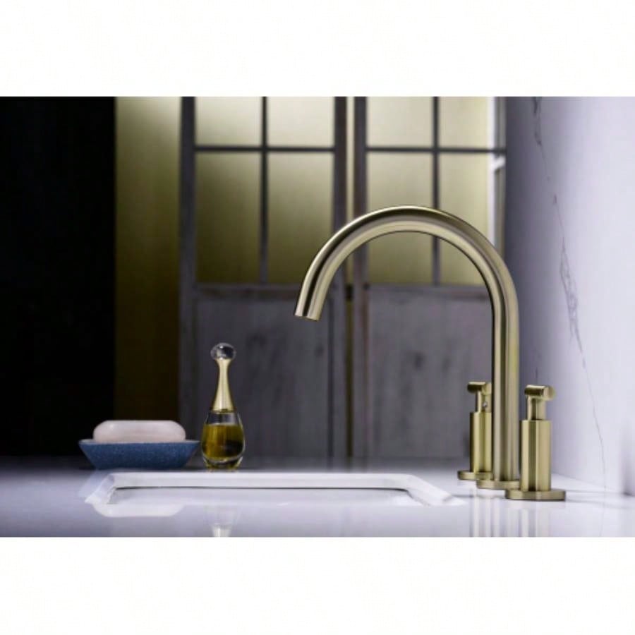 Two Handle High Widespread Bathroom Sink Faucet 3 Hole