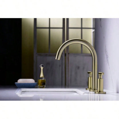 Two Handle High Widespread Bathroom Sink Faucet 3 Hole