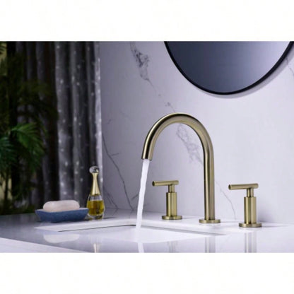 Two Handle High Widespread Bathroom Sink Faucet 3 Hole