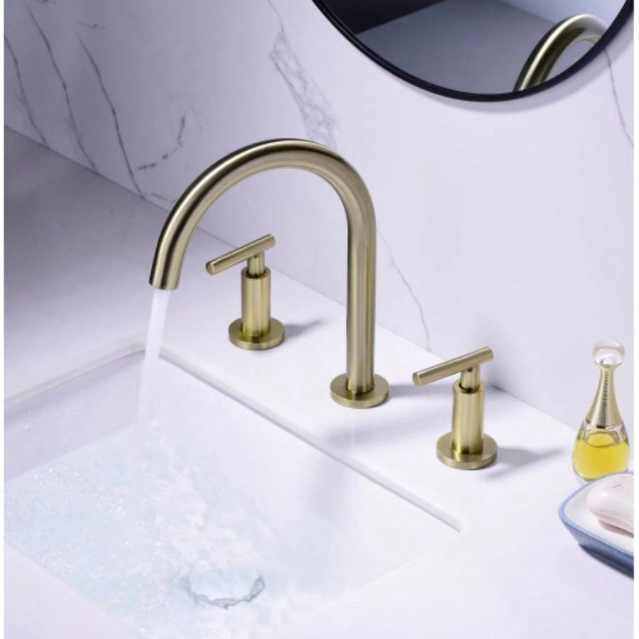 Two Handle High Widespread Bathroom Sink Faucet 3 Hole