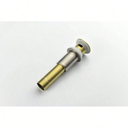 Brushed Gold 4 Inch 2 Handle Centerset Lead - Bathroom Faucet, Swivel Spout with Copper Up Drain and 2 Supply Lines