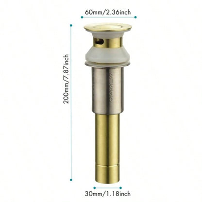 Brushed Gold 4 Inch 2 Handle Centerset Lead - Bathroom Faucet, Swivel Spout with Copper Up Drain and 2 Supply Lines