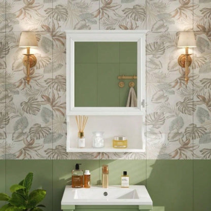 20 Wall Mounted Bathroom Storage Cabinet with Mirror, Wall Mounted Home Storage with Door, Mirrored Wall Medicine Cabinet