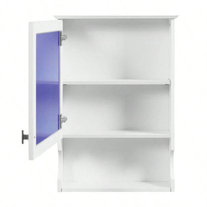 20 Wall Mounted Bathroom Storage Cabinet with Mirror, Wall Mounted Home Storage with Door, Mirrored Wall Medicine Cabinet